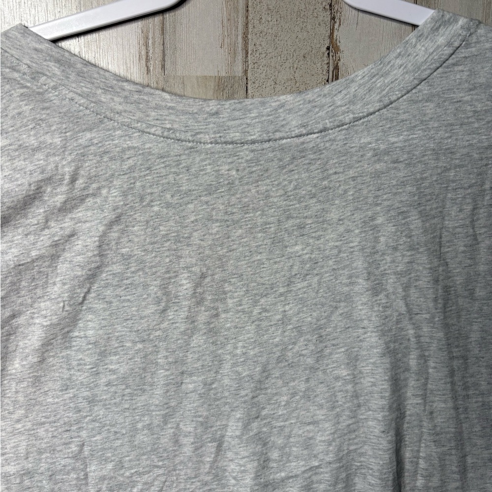 NEW UNIVERSAL THREAD Cropped V Neck Short Sleeve Cotton T Shirt Gray 3X NWT - Picture 13 of 15